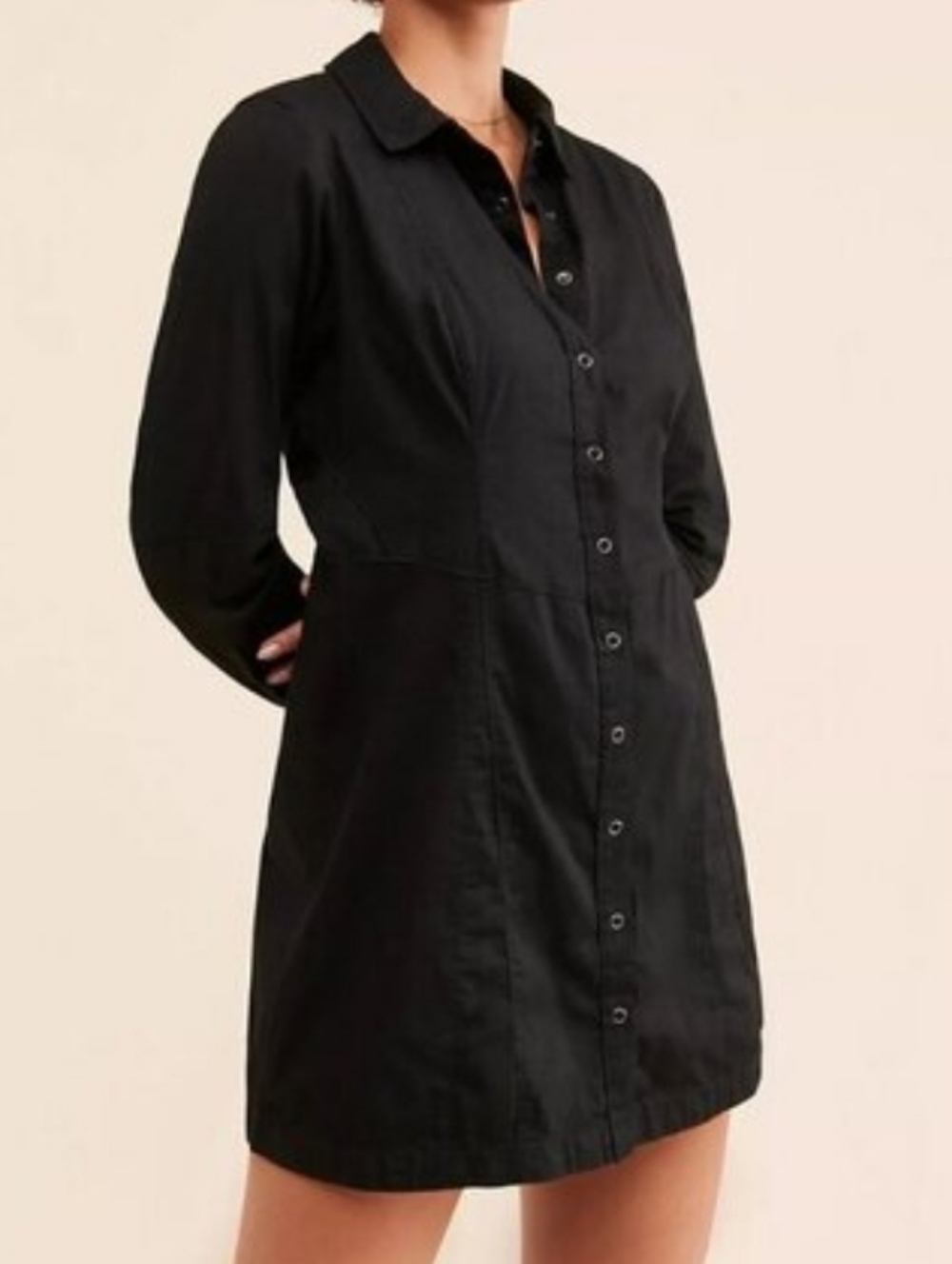 Free People Thea Button Front Mini Dress